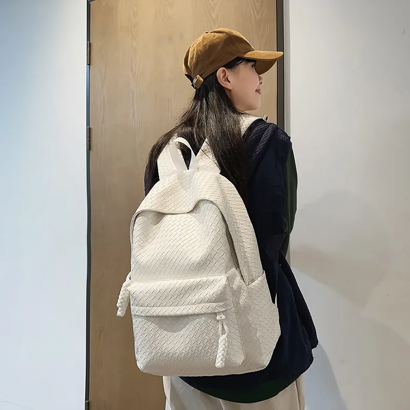 Single Warehouse PU Backpack Regular Unisex Black/Brown/Gray/White-1