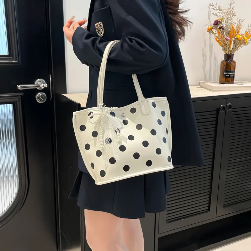 Single Warehouse PU Handbag, Shoulder Bag Regular Women's White/Black/Red-5