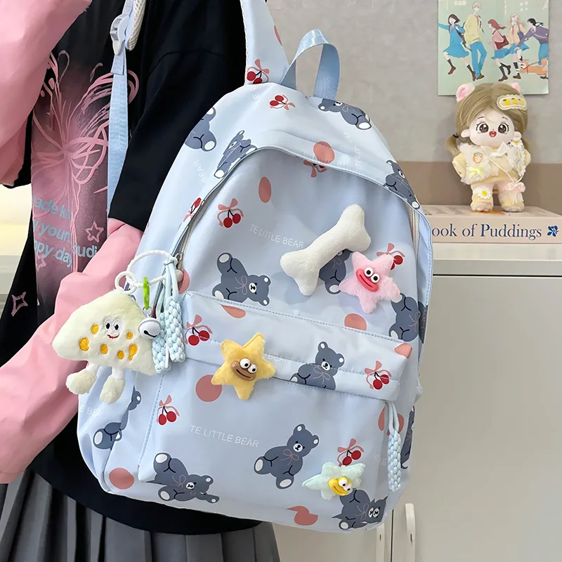 Single Warehouse Nylon Backpack Regular Women's White/Pink/Blue/Green/Black-14