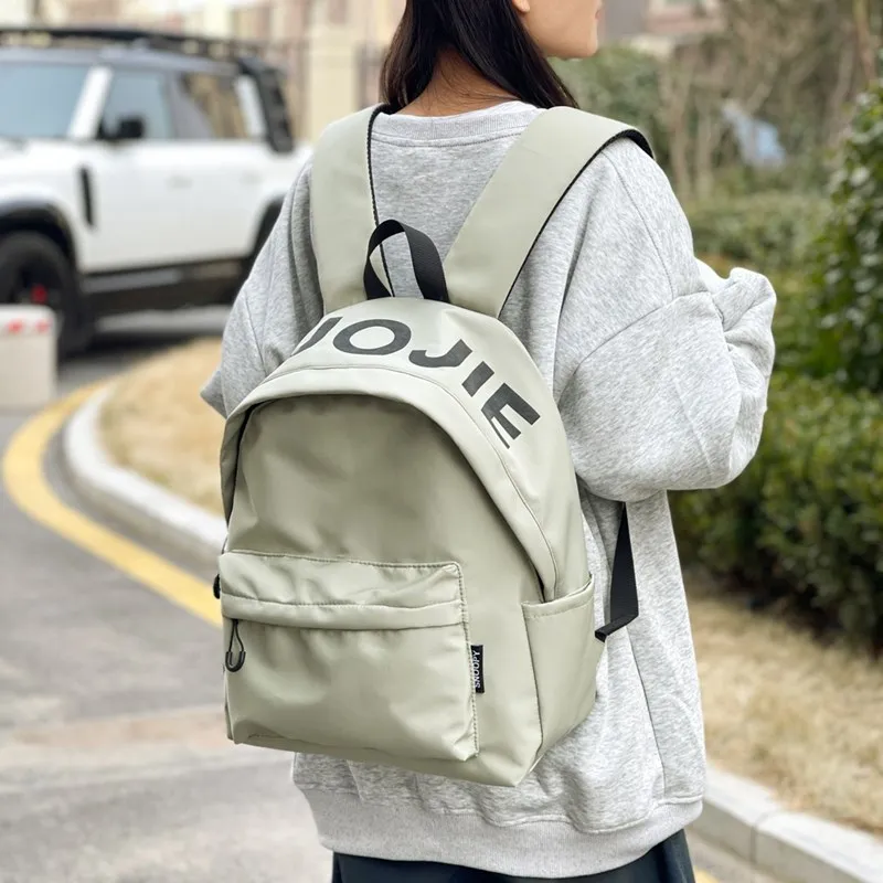 Single Warehouse Nylon Backpack Regular Unisex White/Black/Green-9