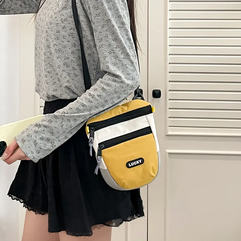 Single Warehouse Nylon Crossbody Bag, Shoulder Bag Regular Women's White/Yellow/Green/Brown-1