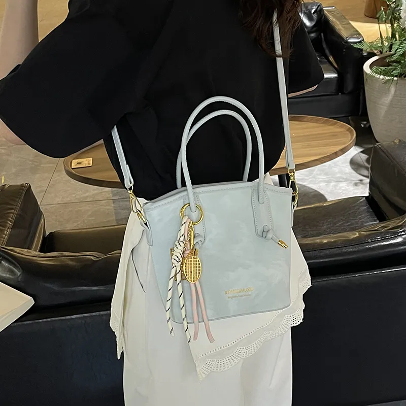 Single Warehouse PU Shoulder Bag Regular Women's Ecru/Silver/Green/Pink/Black-17