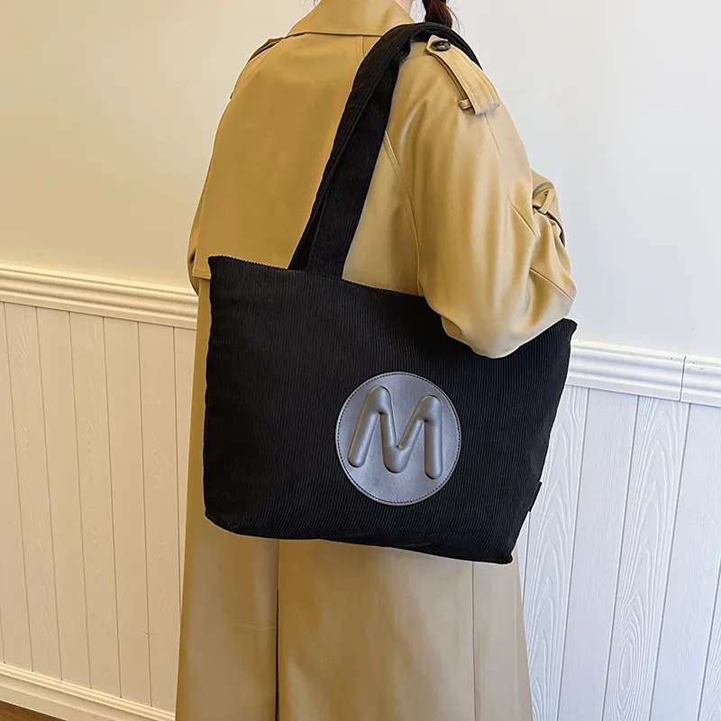 Single Warehouse Nylon Fabric Shoulder Bag Women's Ecru/Black/Light Brown/Green-6