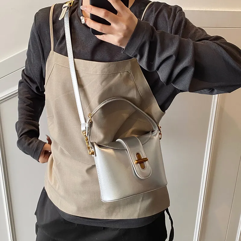Single Warehouse PU Shoulder Bag, Handbag Regular Women's White/Silver/Brown/Black-10