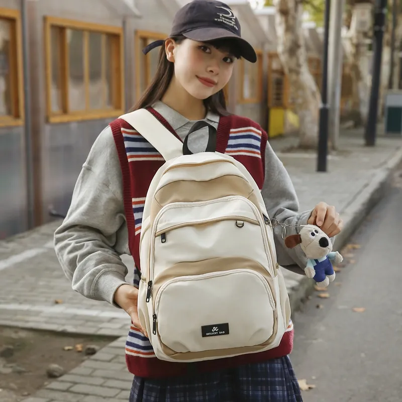 Single Warehouse Nylon Travel Backpack Regular Unisex Multicolor-3