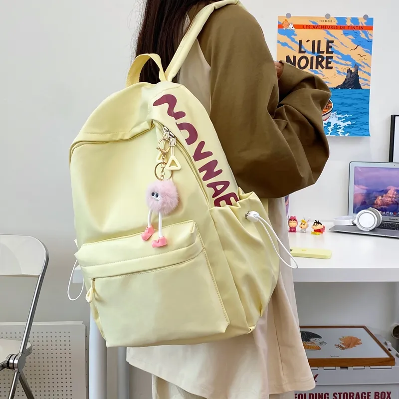 Single Warehouse Nylon Backpack Travel Bag Unisex Multicolor-15