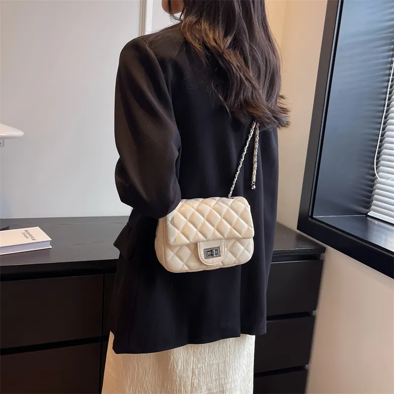 Single Warehouse PU Shoulder Bag Regular Women's Ecru/Silver/Pink/Black-3