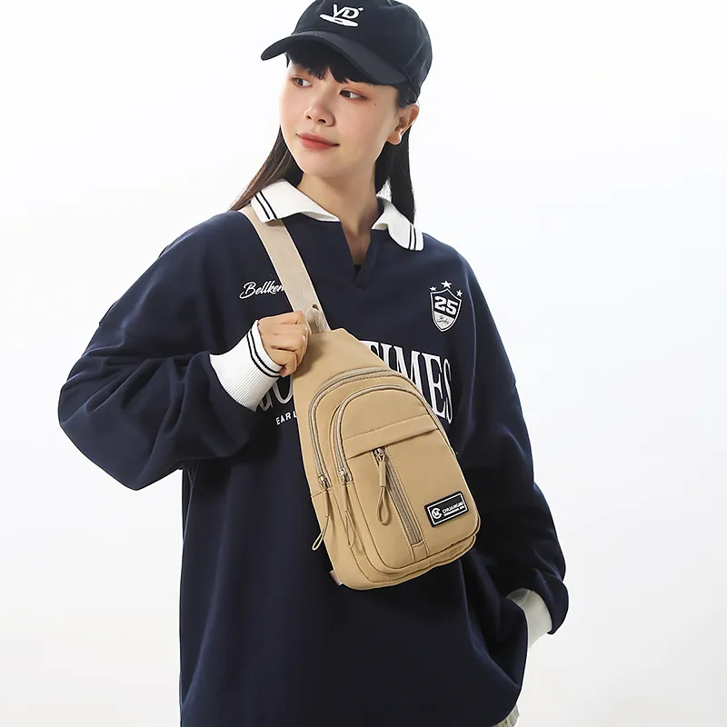 Single Warehouse Nylon Sling Bag Regular Unisex Ecru/Black/Khaki/Green-16