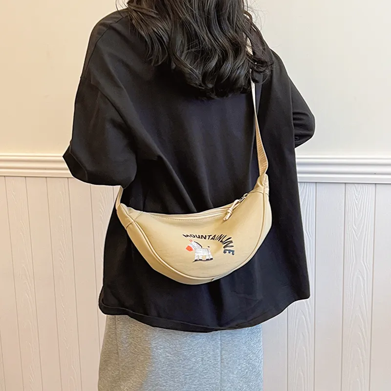 Single Warehouse Nylon Fabric Crossbody Bag Women's Ecru/Black/Khaki/Lake Blue/Pink-12