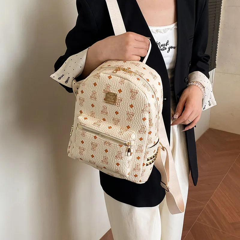 Single Warehouse PU Backpack Women's Multicolor-14