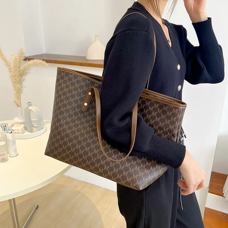 Single Warehouse PU Handheld Underarm Shoulder Bag Regular Women's Ecru/Coffee/Black-11