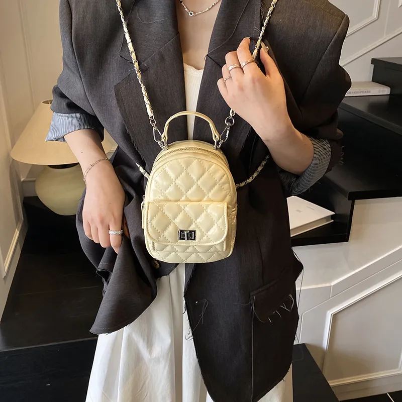 Single Warehouse PU Backpack Women's Multicolor-22