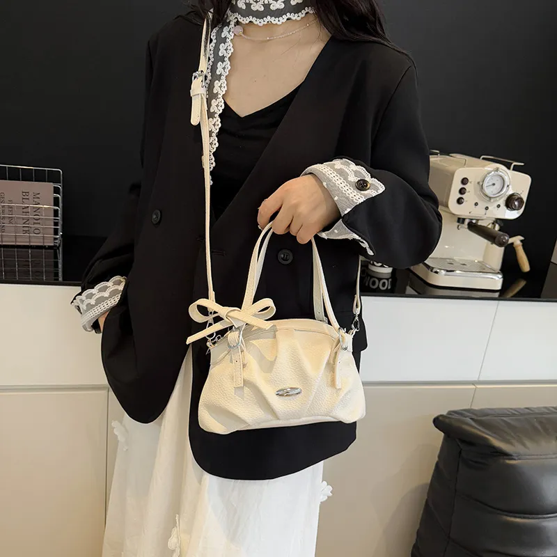 Single Warehouse PU Shoulder Bag, Crossbody Bag, Handbag Women's Ecru/Yellow/Pink/Blue/Black-2