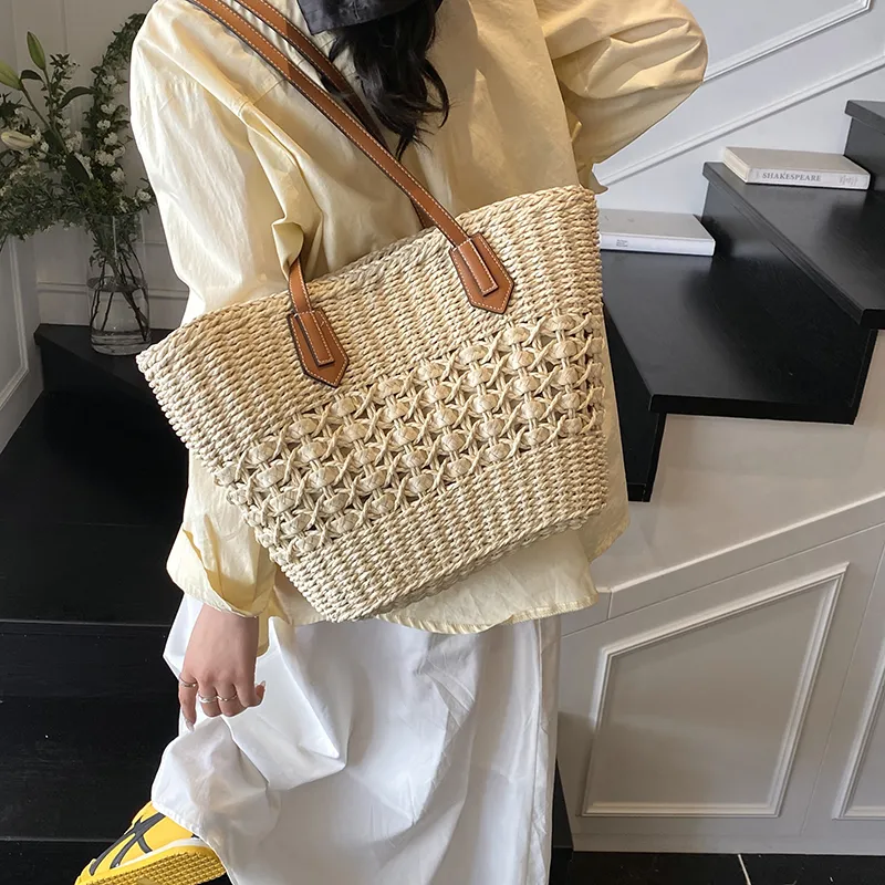 Single Warehouse PU Shoulder Bag, Handbag, Tote Bag Regular Women's Ecru/Khaki-3