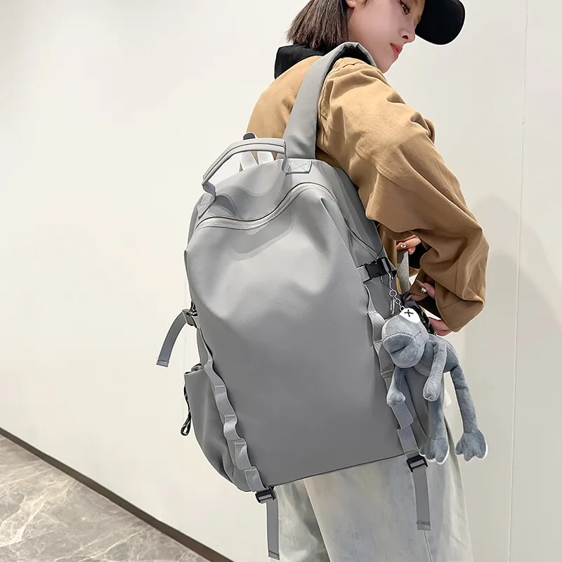 Single Warehouse Membrana Dermalis Backpack Unisex Gray/Green/Khaki/Black-3