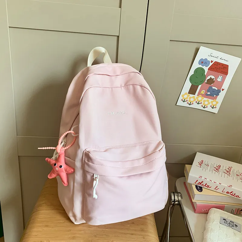 Single Warehouse Nylon Backpack Unisex Multicolor-9