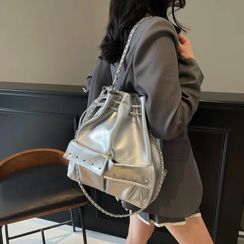 Single Warehouse PU Shoulder Bag Regular Women's Multicolor-9