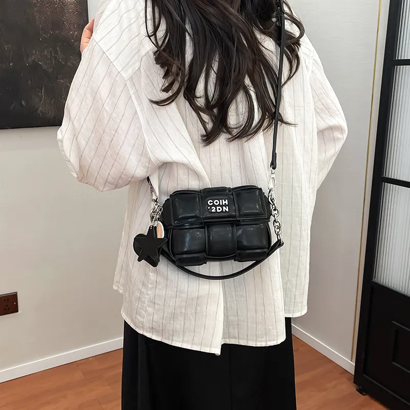 Single Warehouse PU One Shoulder Handbag Regular Women's Ecru/Silver/Pink/Black-23