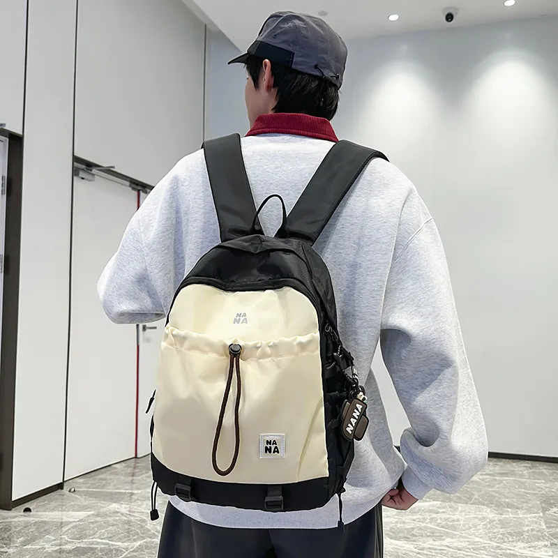 Single Warehouse Nylon Backpack Unisex Black/Fruit Green/Brown/Blue/Orange-18