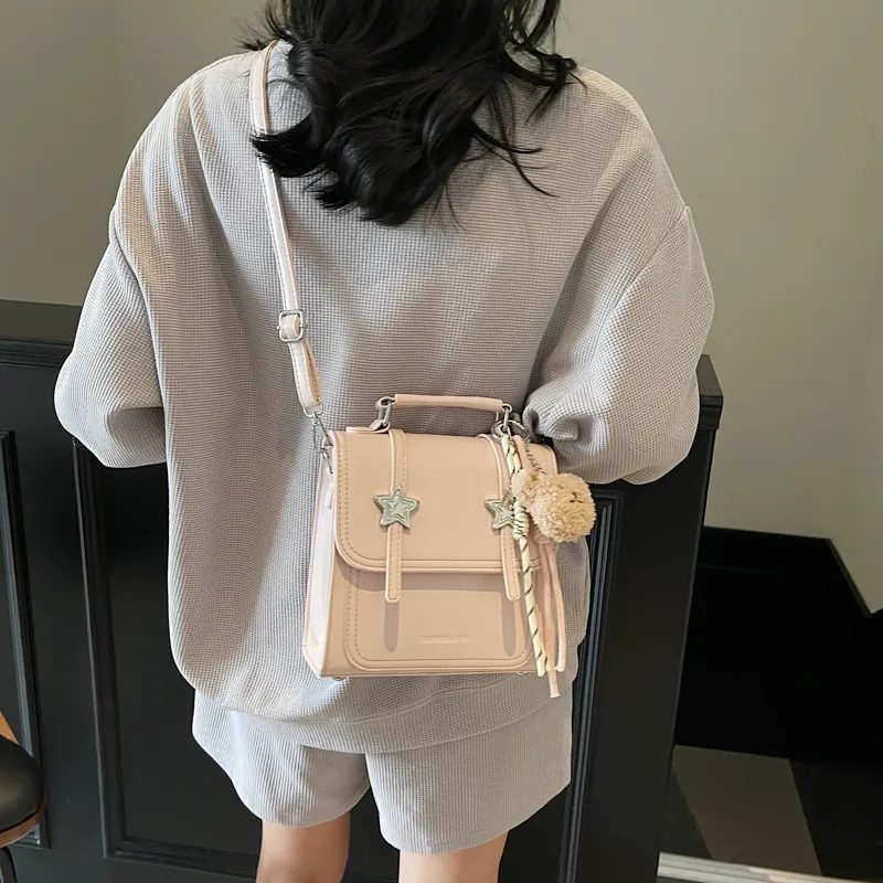Single Warehouse PU Backpack Regular Women's Ecru/Pink/Blue/Yellow/Black-8