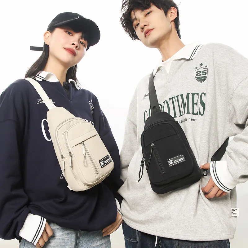 Single Warehouse Nylon Sling Bag Regular Unisex Ecru/Black/Khaki/Green-2