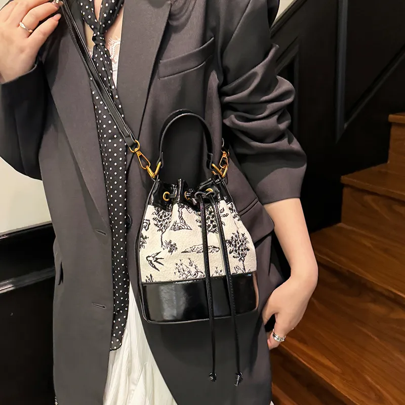 Single Warehouse PU Bucket Bag Handbag Women's Multicolor-23