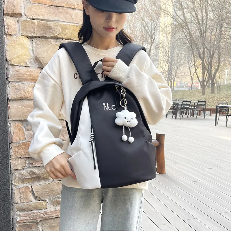 Single Warehouse Nylon Waterproof Backpack Regular Unisex Multicolor-10