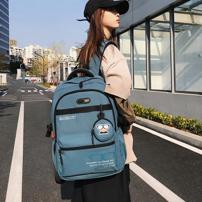Single Warehouse Nylon Backpack Regular Unisex Gray/Black/Red/Khaki/Blue-22
