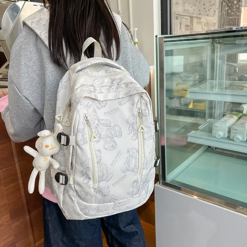 Single Warehouse Composite Cloth Backpack Regular Unisex Multicolor-1