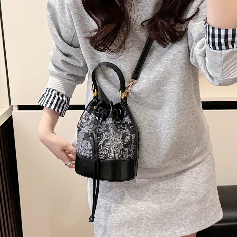 Single Warehouse PU Bucket Bag Handbag Women's Multicolor-28