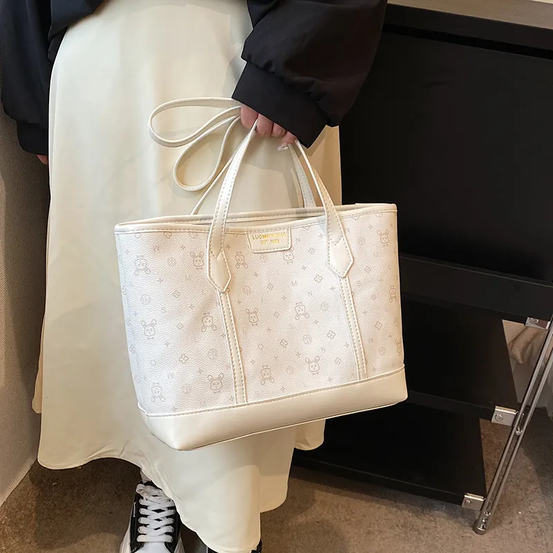 Single Warehouse PU Handbag, Shoulder Bag Regular Women's White/Pink/Green-1