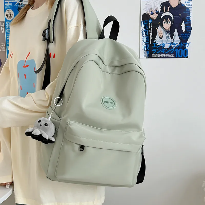 Single Warehouse Nylon Backpack Unisex White/Green/Brown/Black-10