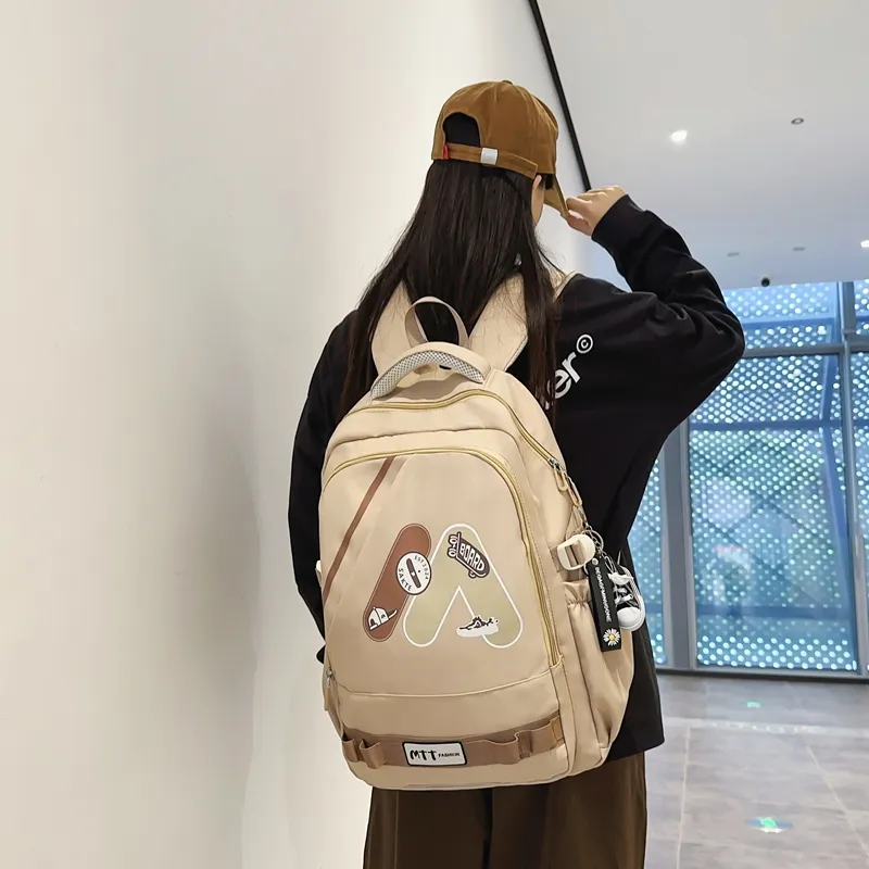 Single Warehouse Nylon Backpack Regular Unisex Multicolor-3