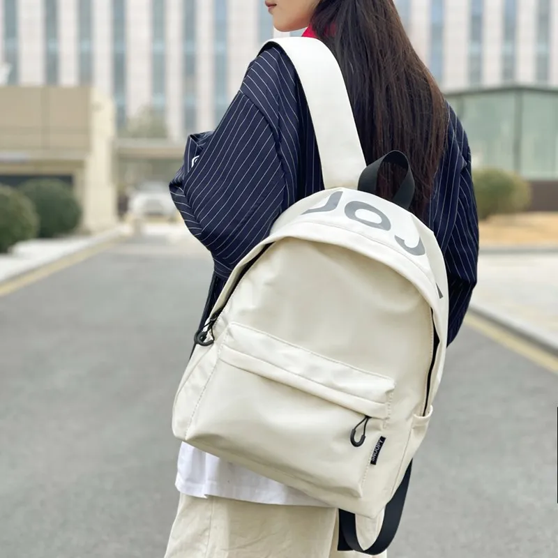 Single Warehouse Nylon Backpack Regular Unisex White/Black/Green-5