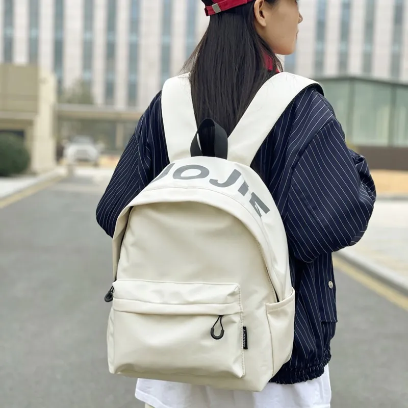 Single Warehouse Nylon Backpack Regular Unisex White/Black/Green-4
