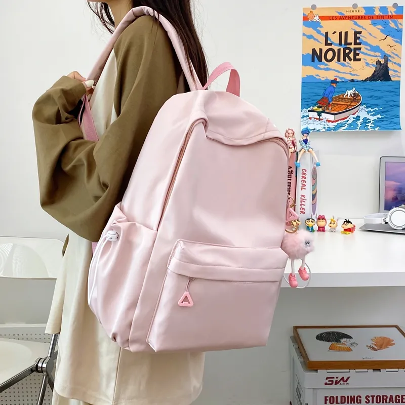 Single Warehouse Nylon Backpack Travel Bag Unisex Multicolor-32
