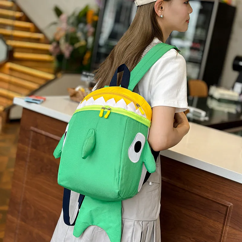 Single Warehouse Nylon Fabric Backpack Regular Unisex Multicolor-17