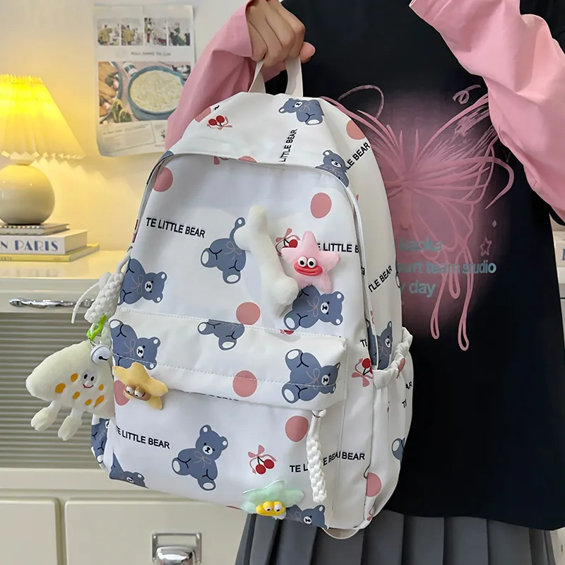 Single Warehouse Nylon Backpack Regular Women's White/Pink/Blue/Green/Black-1