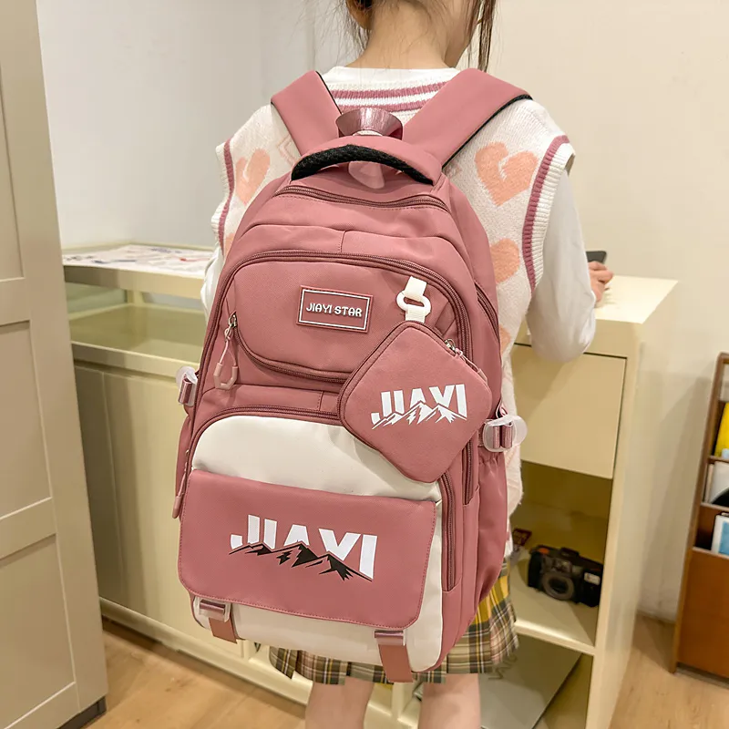 Single Warehouse Nylon Laptop Backpack Travel Backpack Unisex Multicolor-26