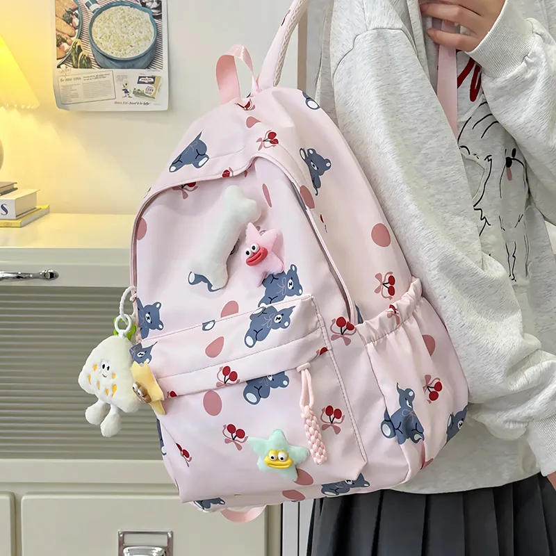 Single Warehouse Nylon Backpack Regular Women's White/Pink/Blue/Green/Black-10