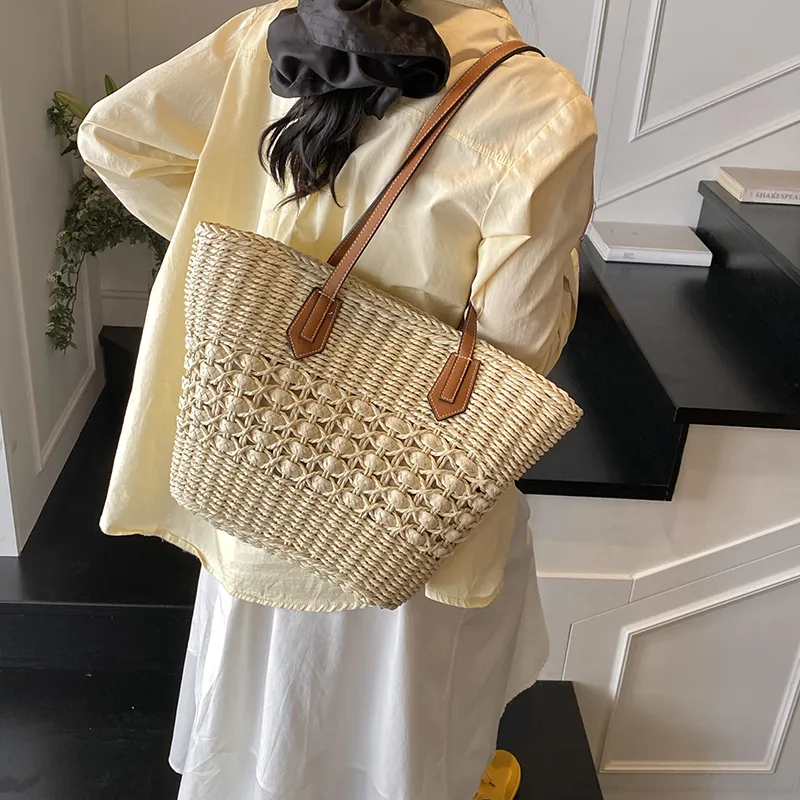 Single Warehouse PU Shoulder Bag, Handbag, Tote Bag Regular Women's Ecru/Khaki-5