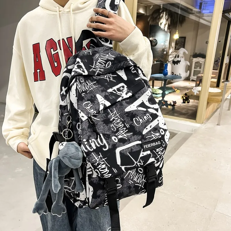 Single Warehouse Composite Cloth Backpack Regular Unisex Multicolor-12