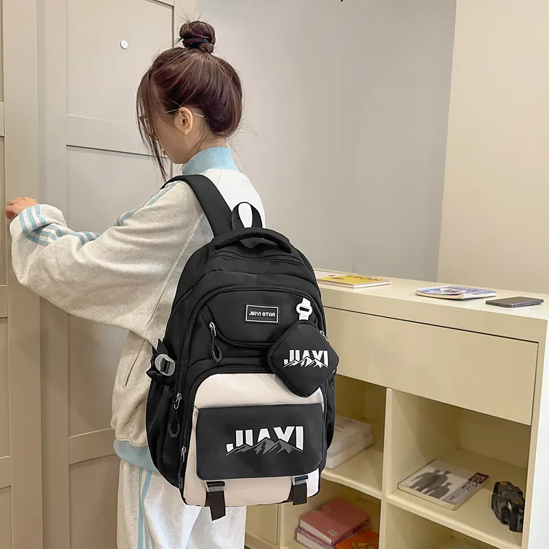 Single Warehouse Nylon Laptop Backpack Travel Backpack Unisex Multicolor-7