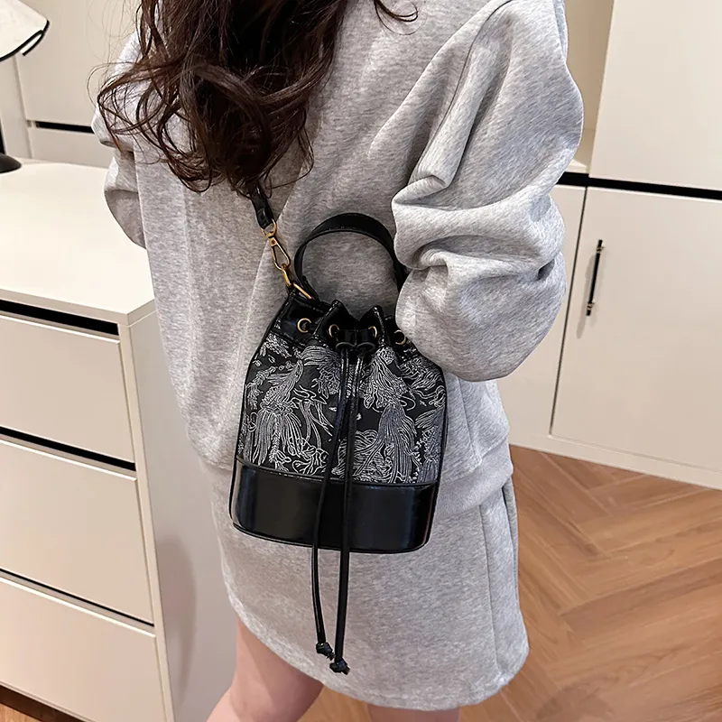 Single Warehouse PU Bucket Bag Handbag Women's Multicolor-26