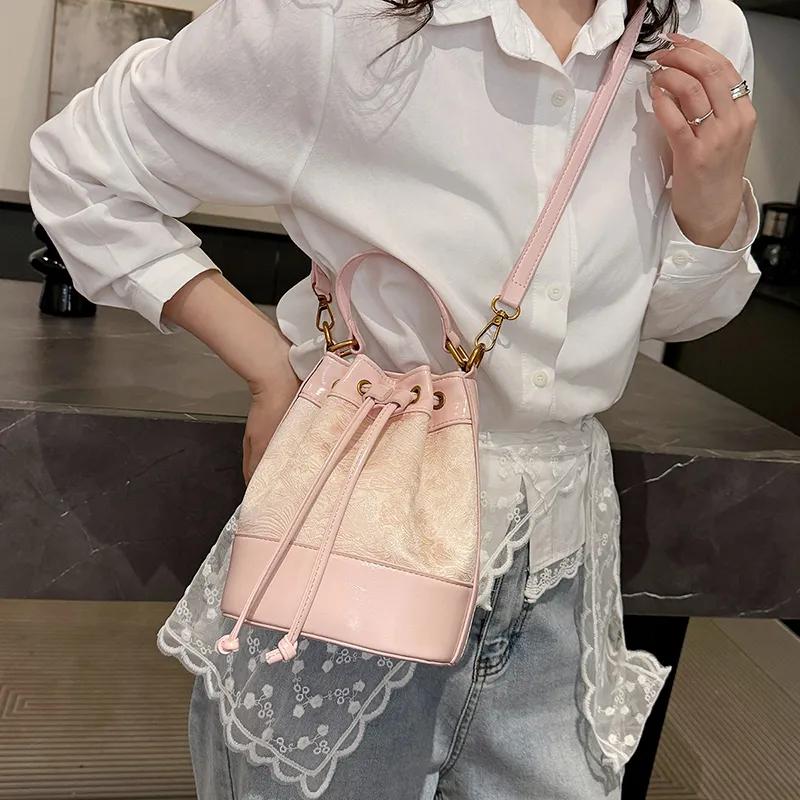 Single Warehouse PU Bucket Bag Handbag Women's Multicolor-4