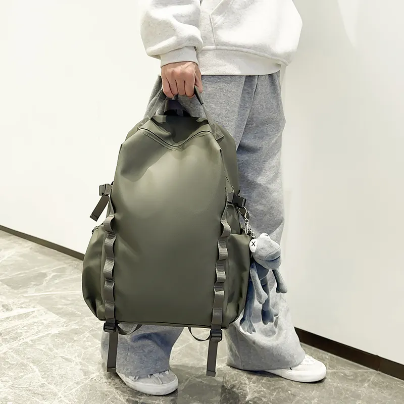 Single Warehouse Membrana Dermalis Backpack Unisex Gray/Green/Khaki/Black-7