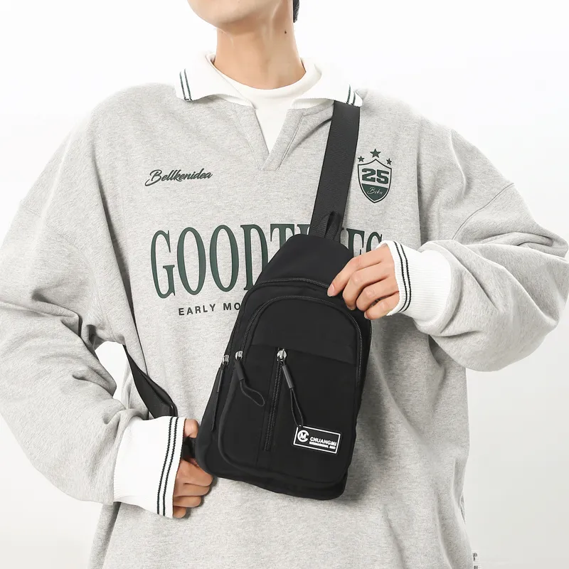 Single Warehouse Nylon Sling Bag Regular Unisex Ecru/Black/Khaki/Green-8