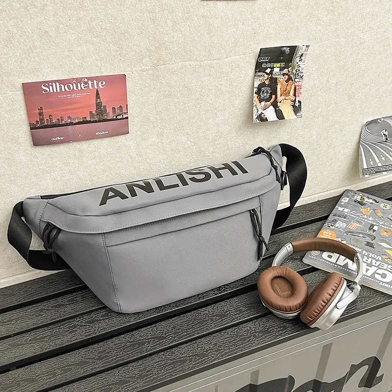 Single Warehouse Nylon Sling Bag Unisex White/Khaki/Gray/Black-14