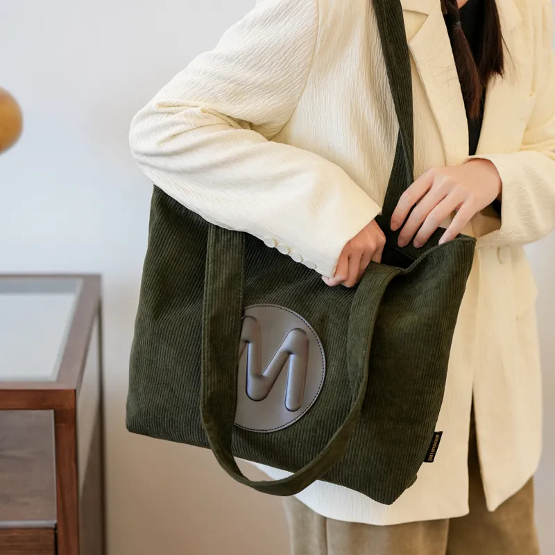 Single Warehouse Nylon Fabric Shoulder Bag Women's Ecru/Black/Light Brown/Green-15