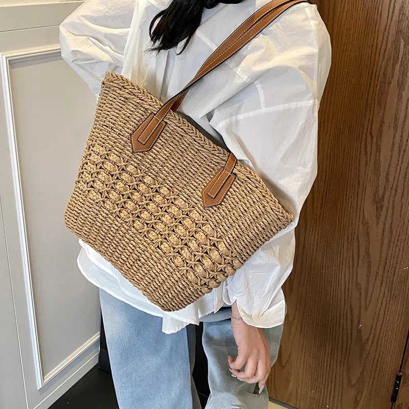 Single Warehouse PU Shoulder Bag, Handbag, Tote Bag Regular Women's Ecru/Khaki-9